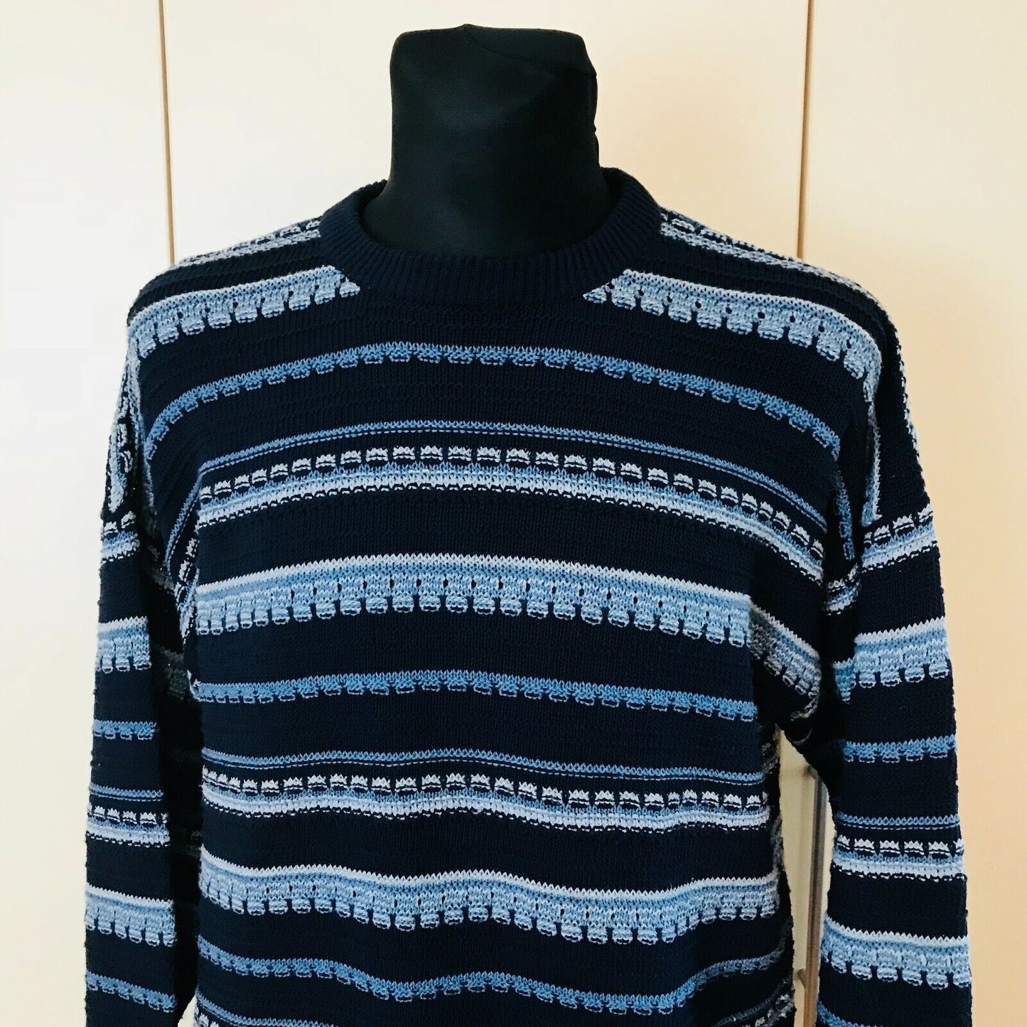 Cosby Vintage Retro 90s Maribel Italian Designer Blue Sweater Jumper Size XL