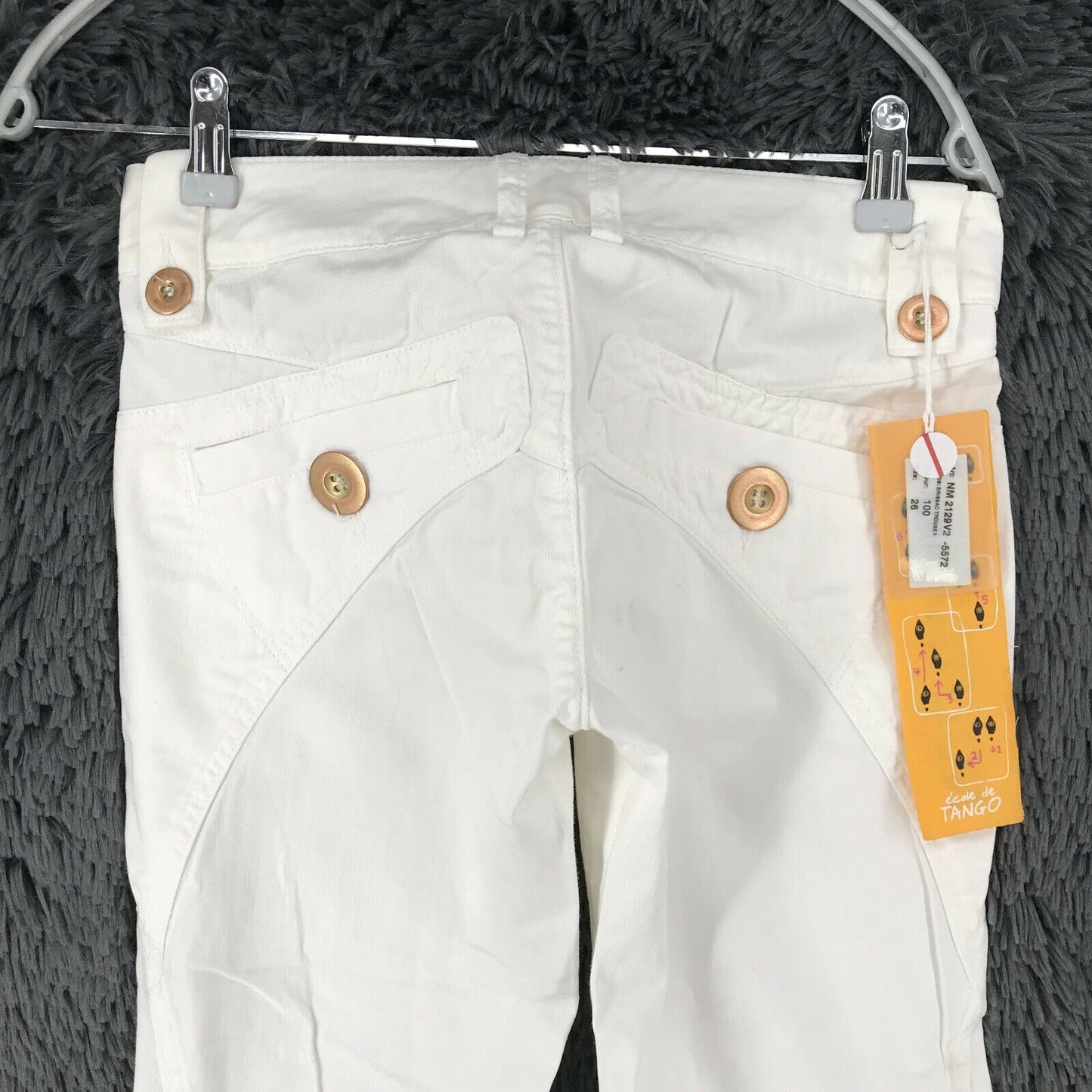 NOLITA De Nimes Women White Regular Straight Fit Cropped Capri Trousers Size W26