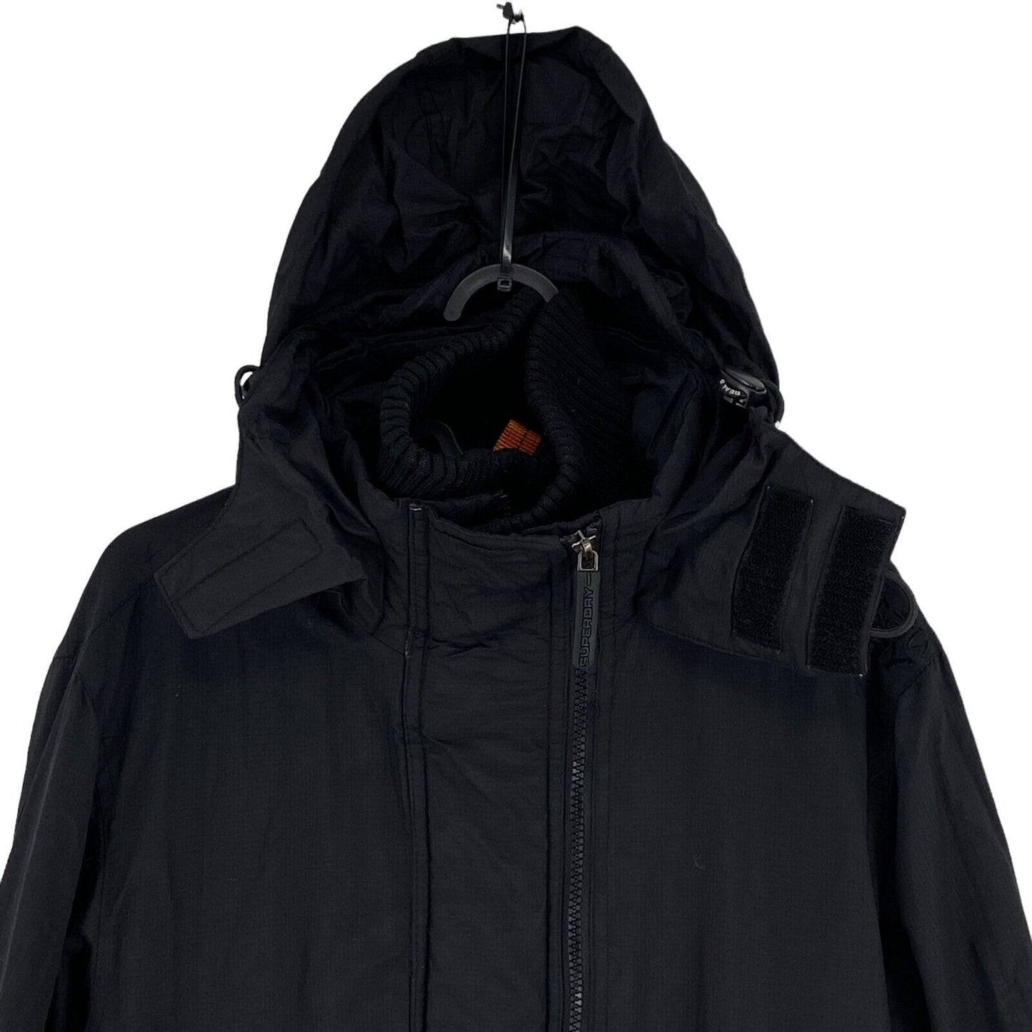 SUPERDRY The Windcheater Schwarze Kapuzenjacke Größe S