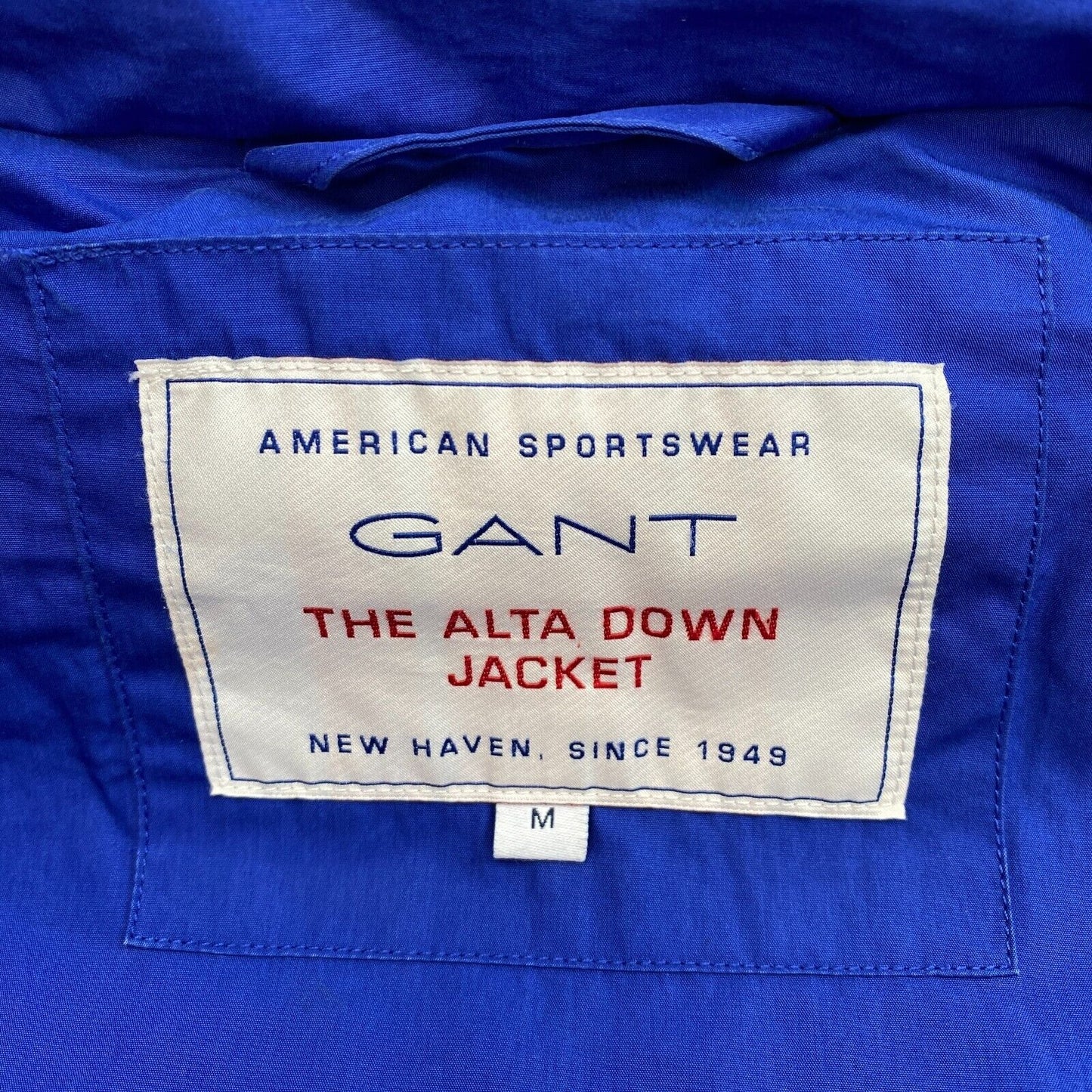 GANT Blue The Alta Down Hooded Puffer Jacket Coat Size M