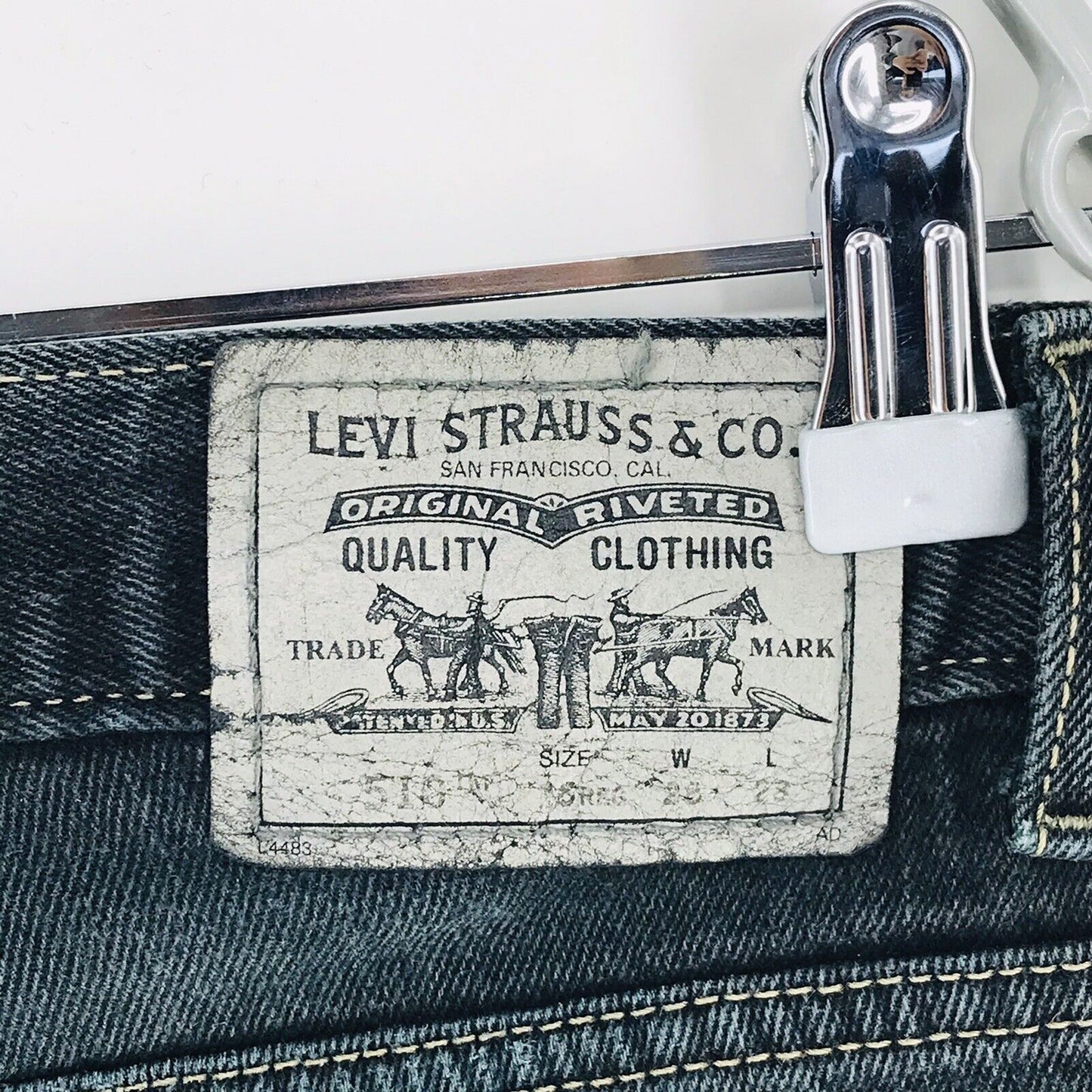 Vintage Levi's 510 Jungen Dunkelgrau Super Skinny Fit Jeans 16 Reg / W28 L28