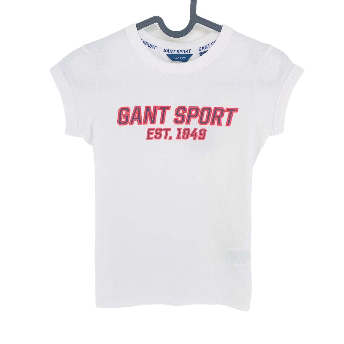 GANT Boys White Sports Crew Neck T Shirt Size 7 - 8 Years 122/128 cm