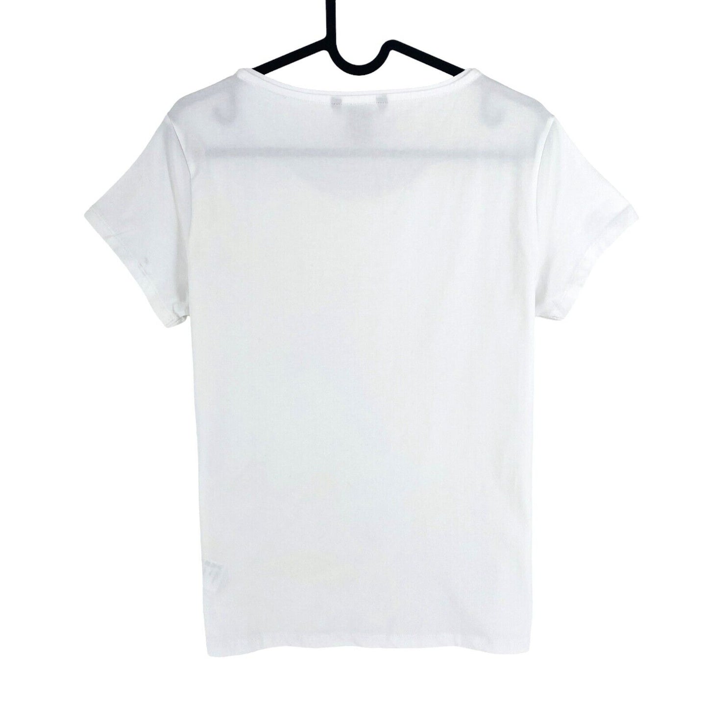 GANT Women White Crew Neck SS T Shirt Size L