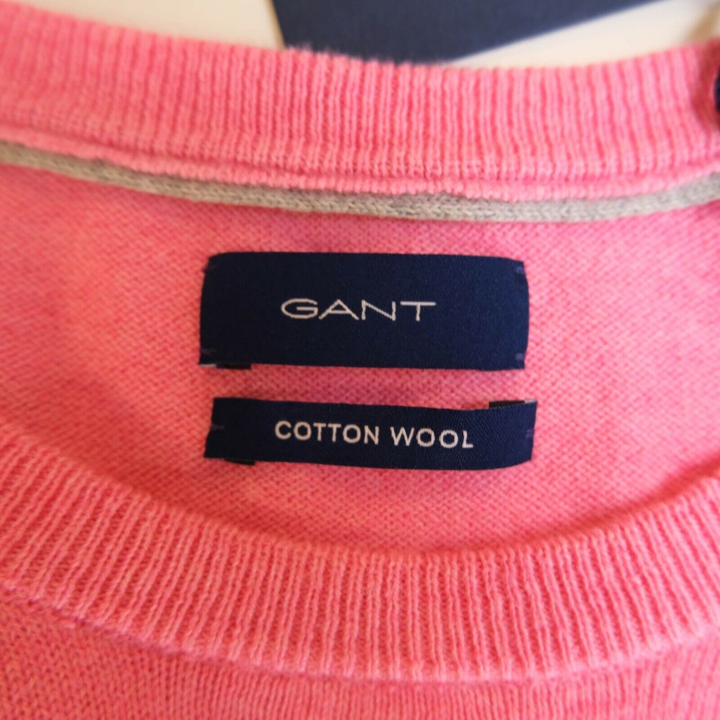 GANT Pull en coton à col rond rose Taille S