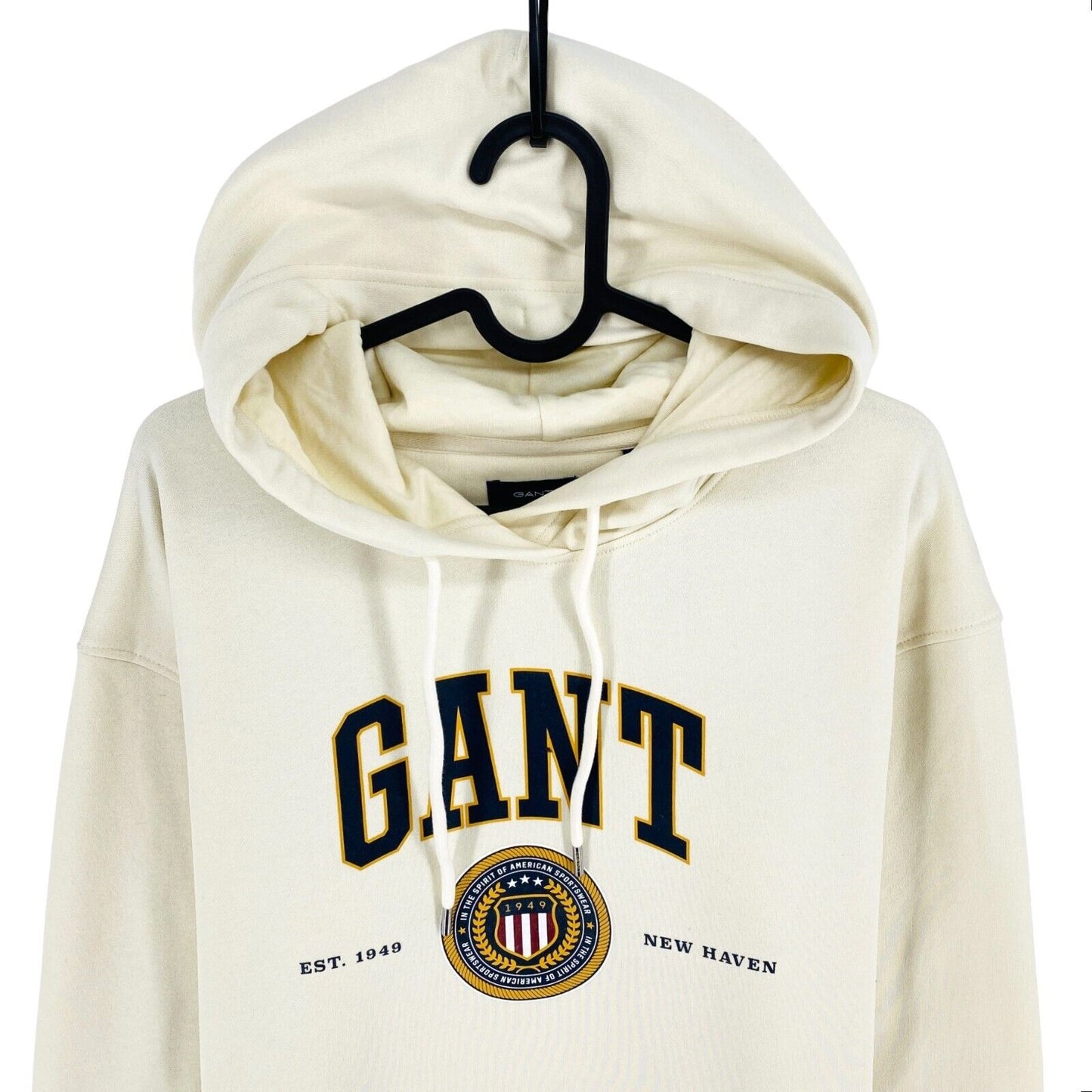 GANT Beige Crest Shield Hoodie Sweater Pullover Size XS