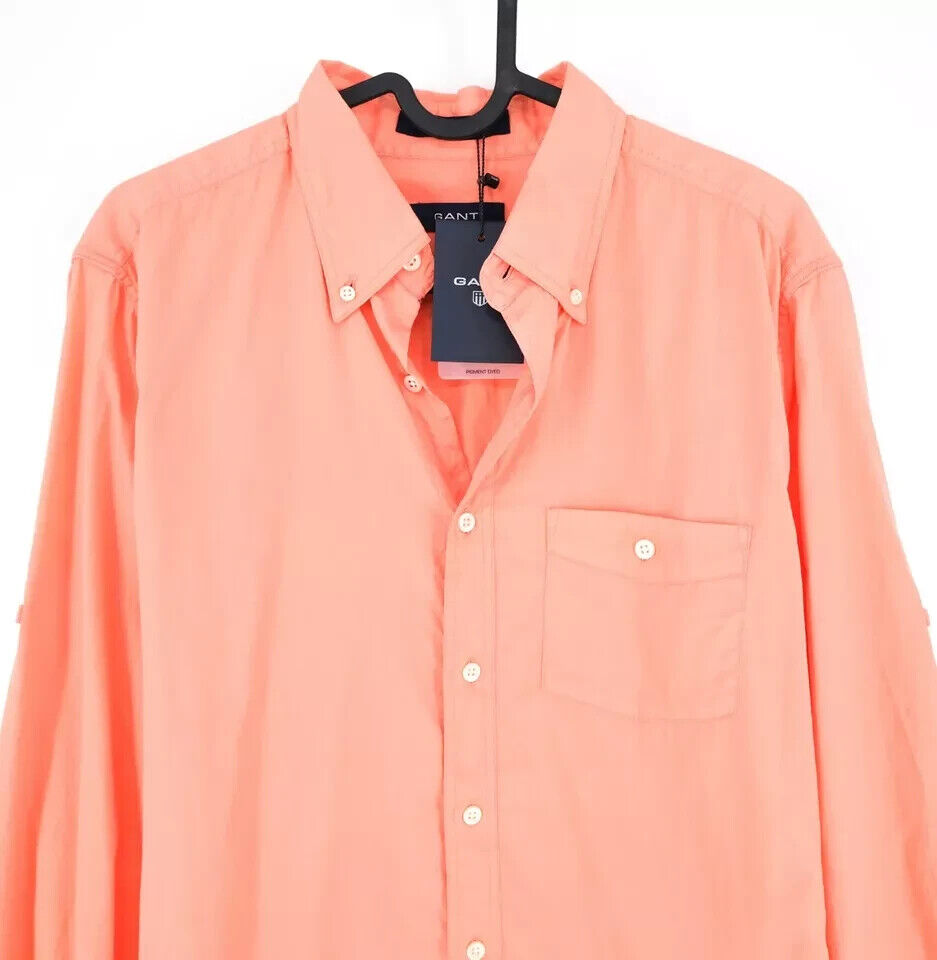 GANT Mens Pink Malibu Madras Fitted Shirt Size L