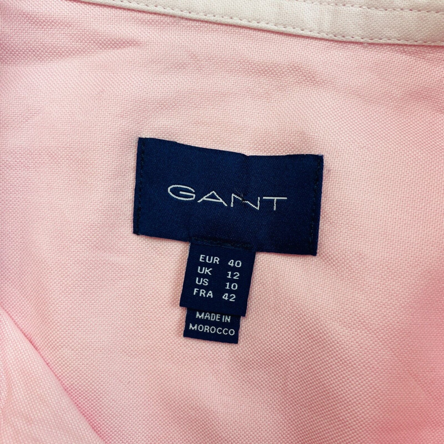 GANT Pink Stretch Oxford Shirt Size EU 40 UK 12 US 10