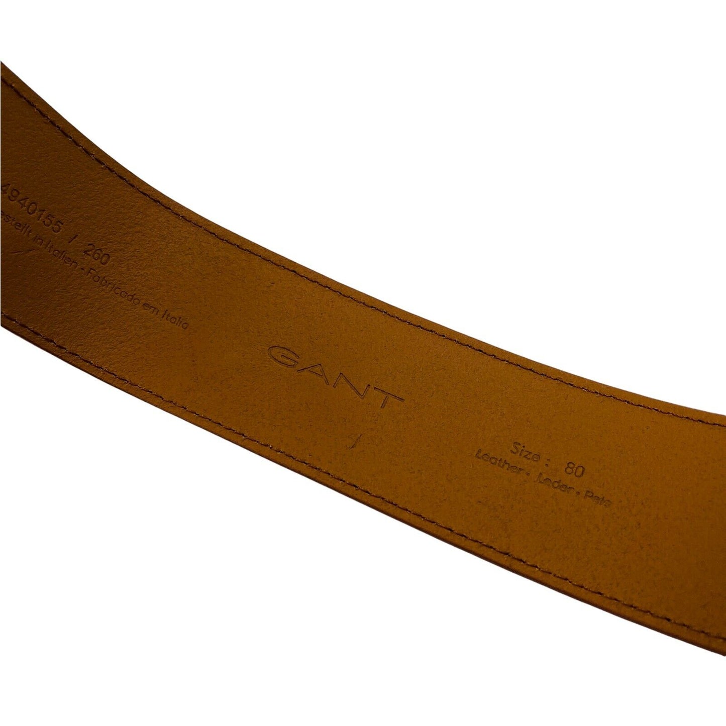 GANT Ladies Brown 100% Leather Belt Size 80 cm 32 inches