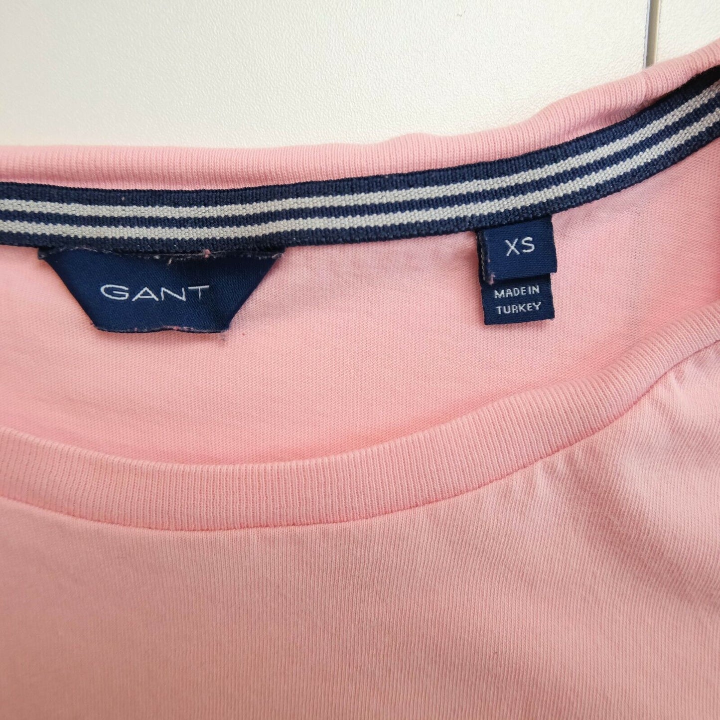 GANT Pink Big Logo Crew Neck T Shirt Size XS