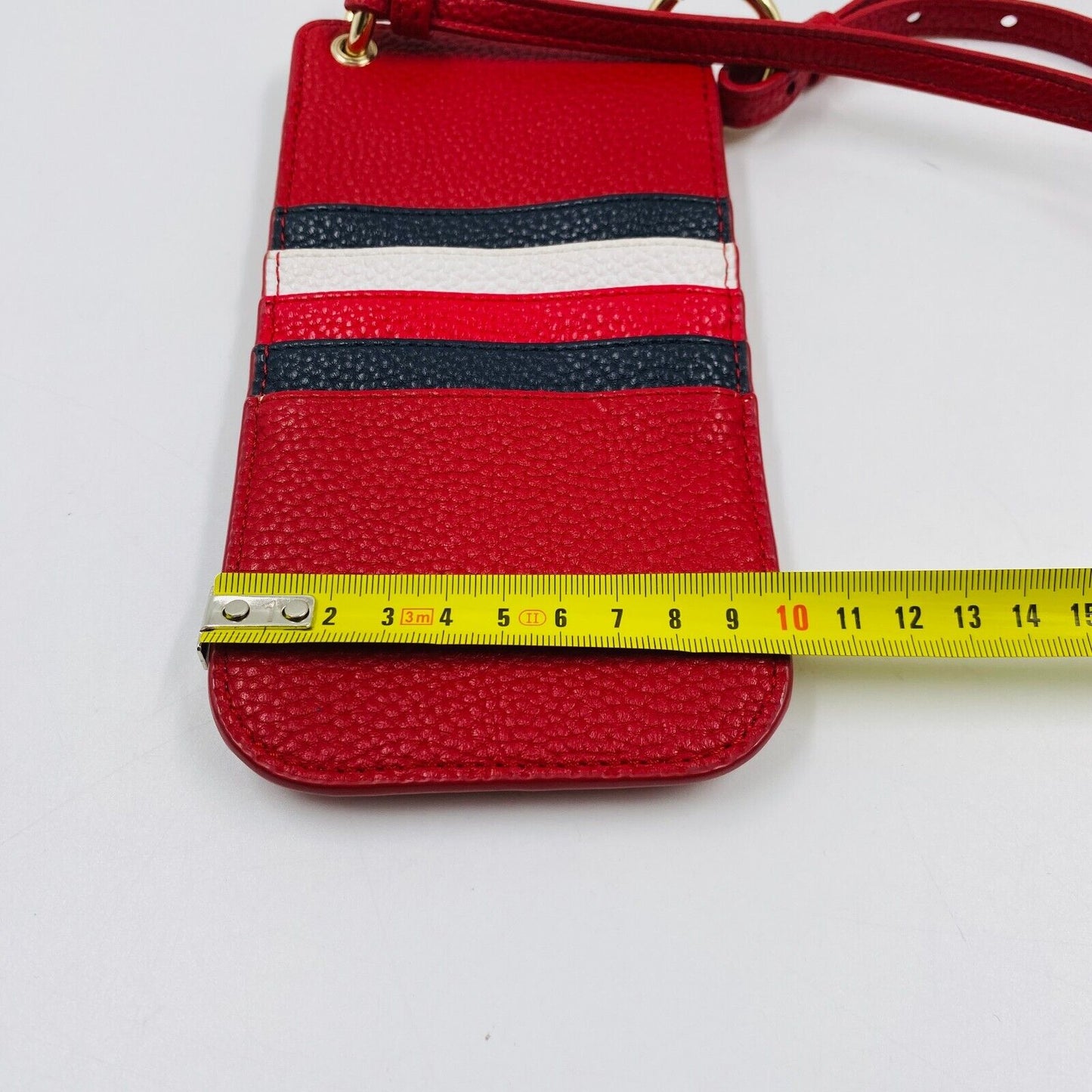 Tommy Hilfiger Unisex Red Eco Leather Small Phone Card Holder Bag