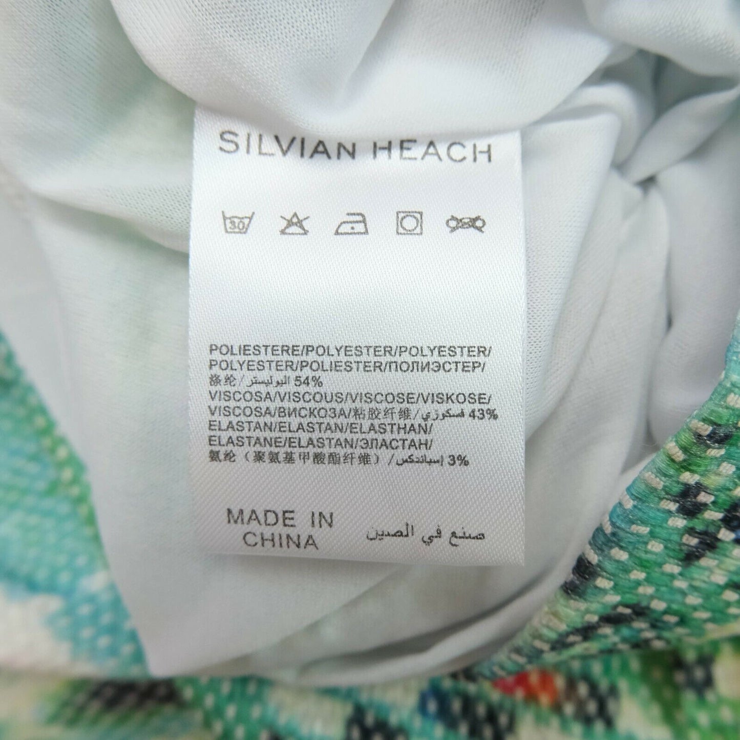 SILVIAN HEACH Green V Neck Sleeveless Bodycon Dress Size S M