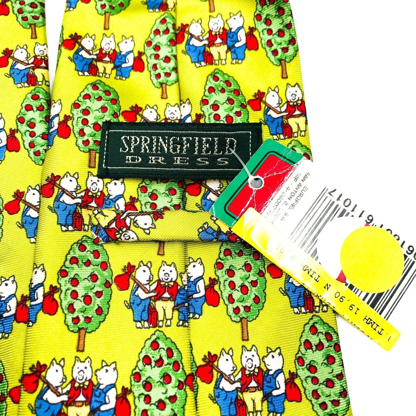 Springfield Yellow 100% Silk Tie