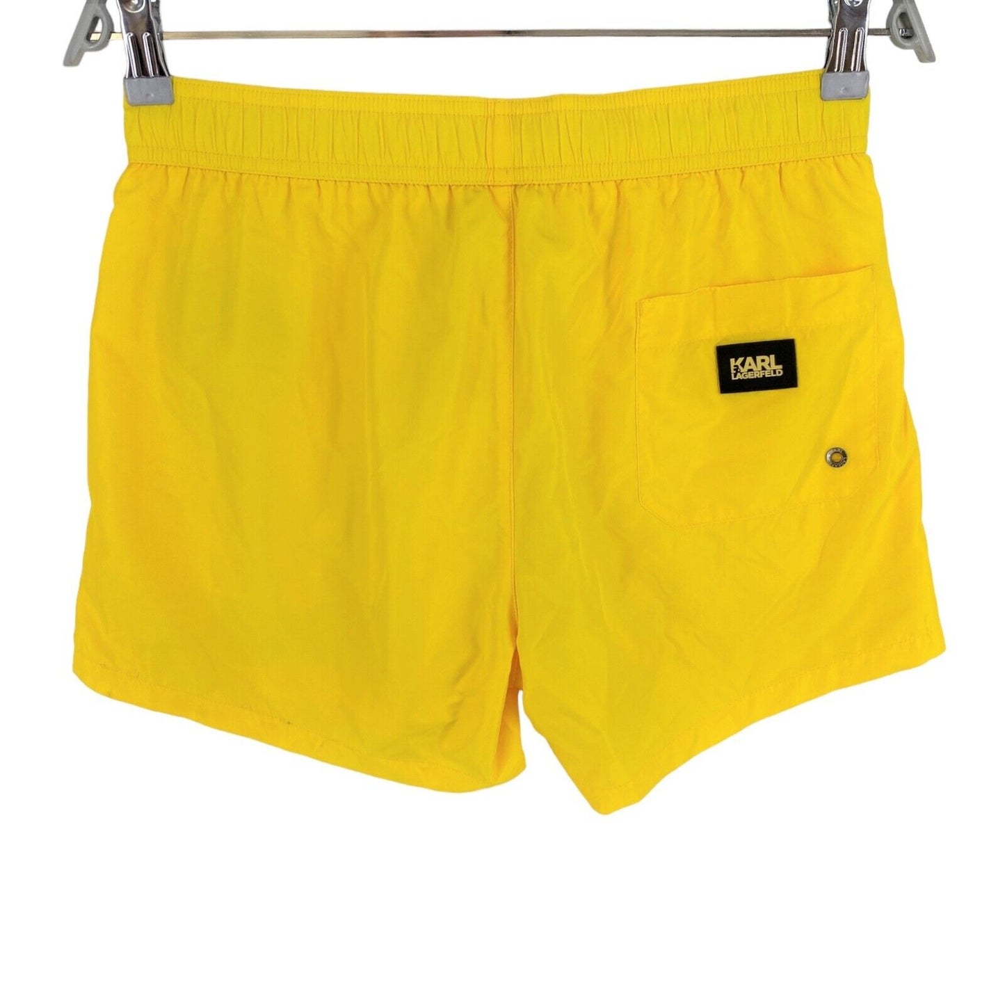 Karl Lagerfeld Yellow Classic Regular Fit Board Swimming Shorts Size M