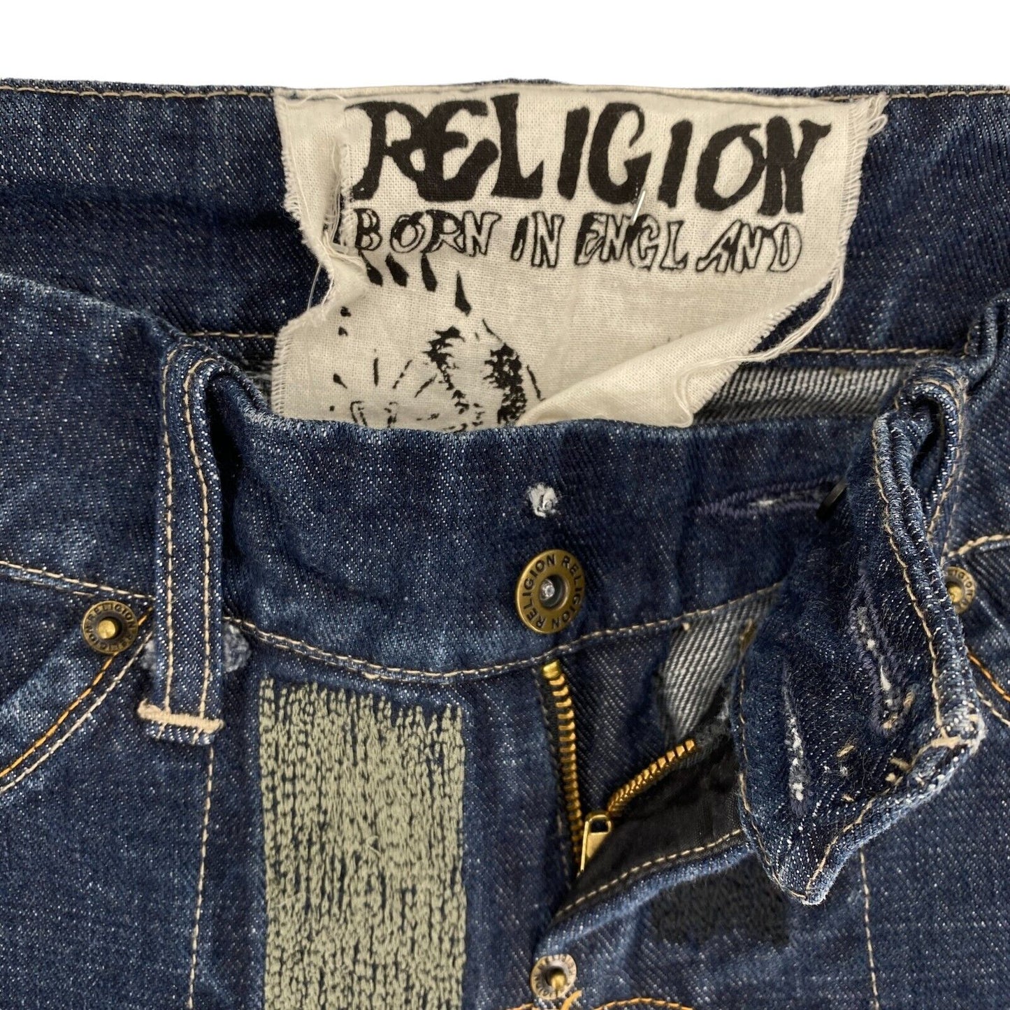 RELIGION Navy Blue Denim Jeans Size W28 L30