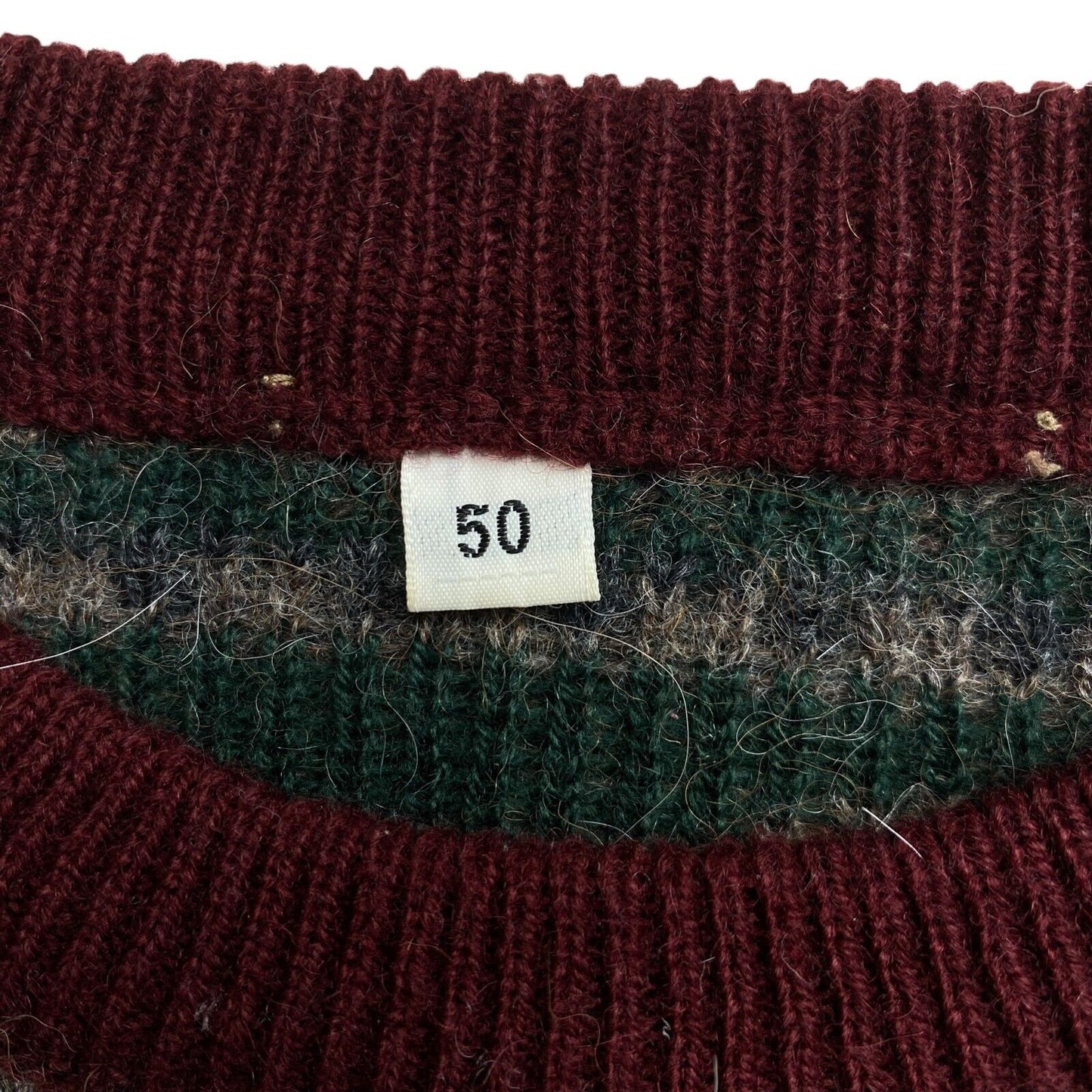 Cosby vintage Rétro années 90 Marron Rayé Pull Pull Taille EU 50 UK/US 40