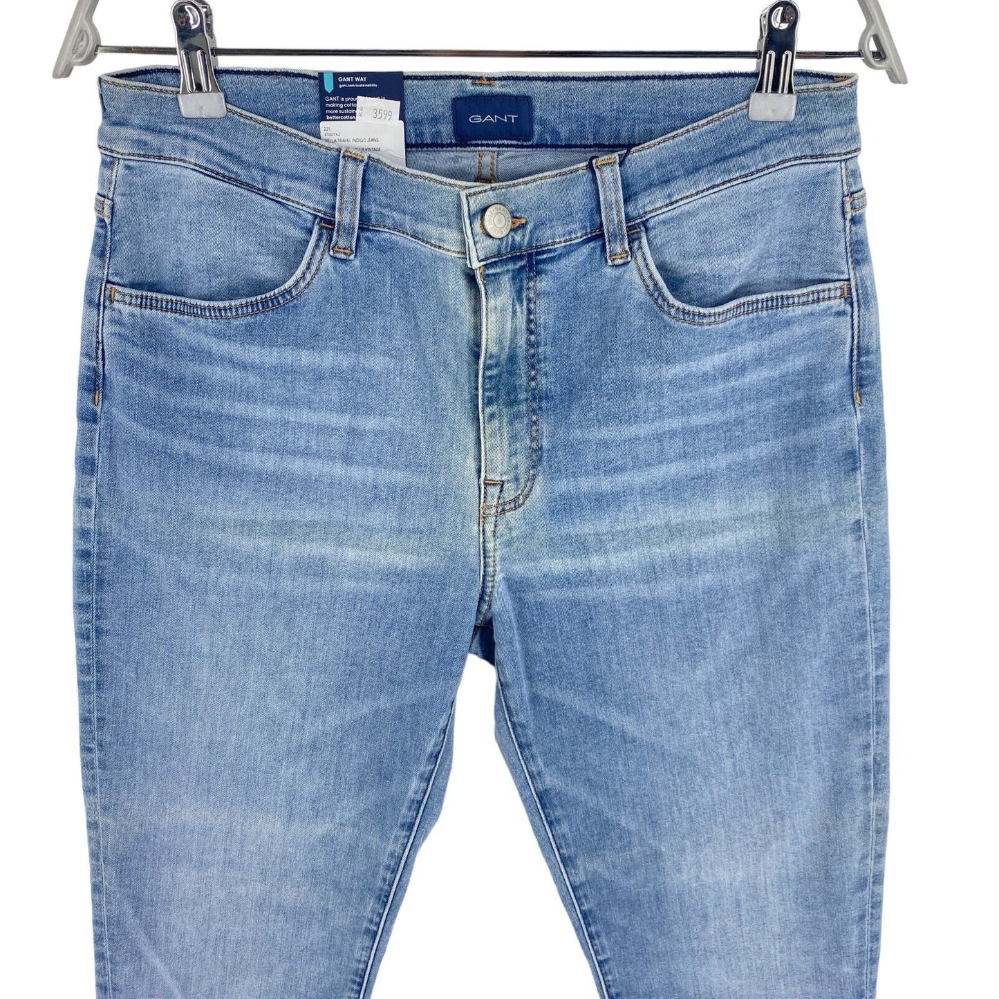 GANT NELLA Damen Hellblaue Röhrenjeans Größe M