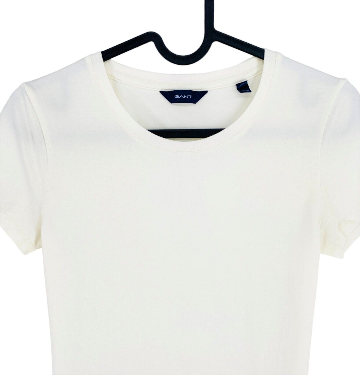 GANT T-shirt à col rond COTT/ELA blanc taille S