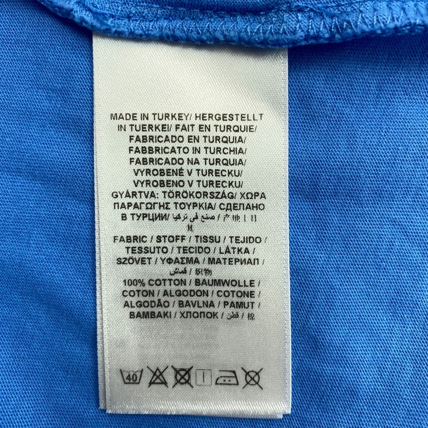 GANT T-shirt à col rond avec logo bleu taille S