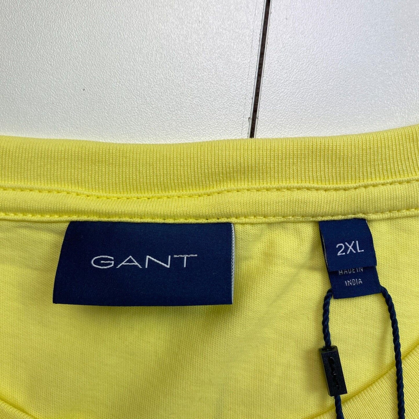 GANT Men Clear Yellow Original Crew Neck Short Sleeves T Shirt Size 2XL XXL