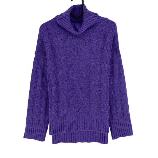 Rinascimento Women Purple High Neck Sweater Jumper Size S/M