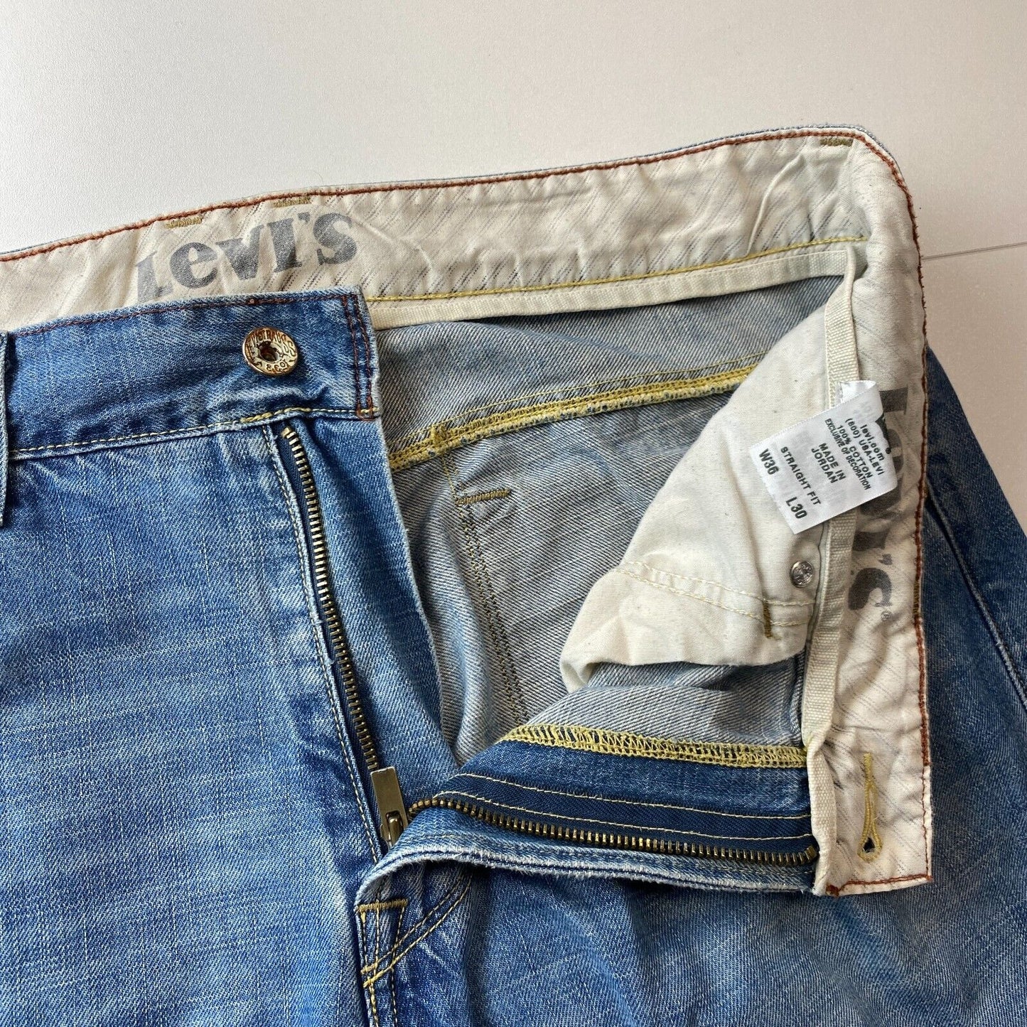 Vintage Levis Blaue Regular Straight Fit Jeans W36 L30