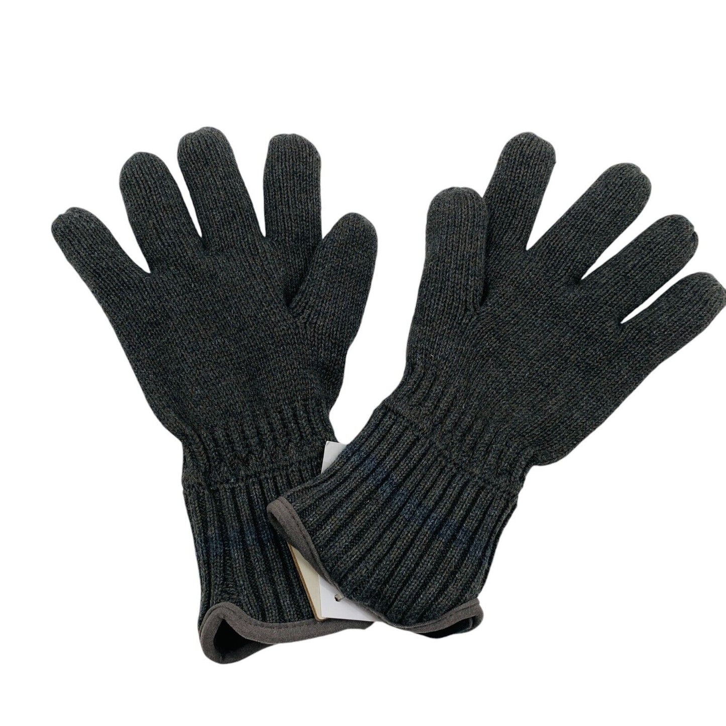 Camel Active Mens Dark Grey Cotton Insulated Warm Knit Gloves Size L