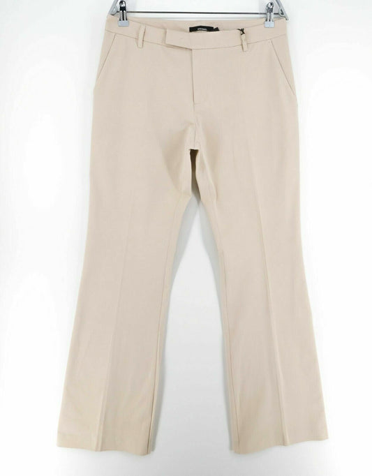 STEFANEL Beige Flared Legs Pants Trousers Size EU 34 36 UK 6 8 US 2 4