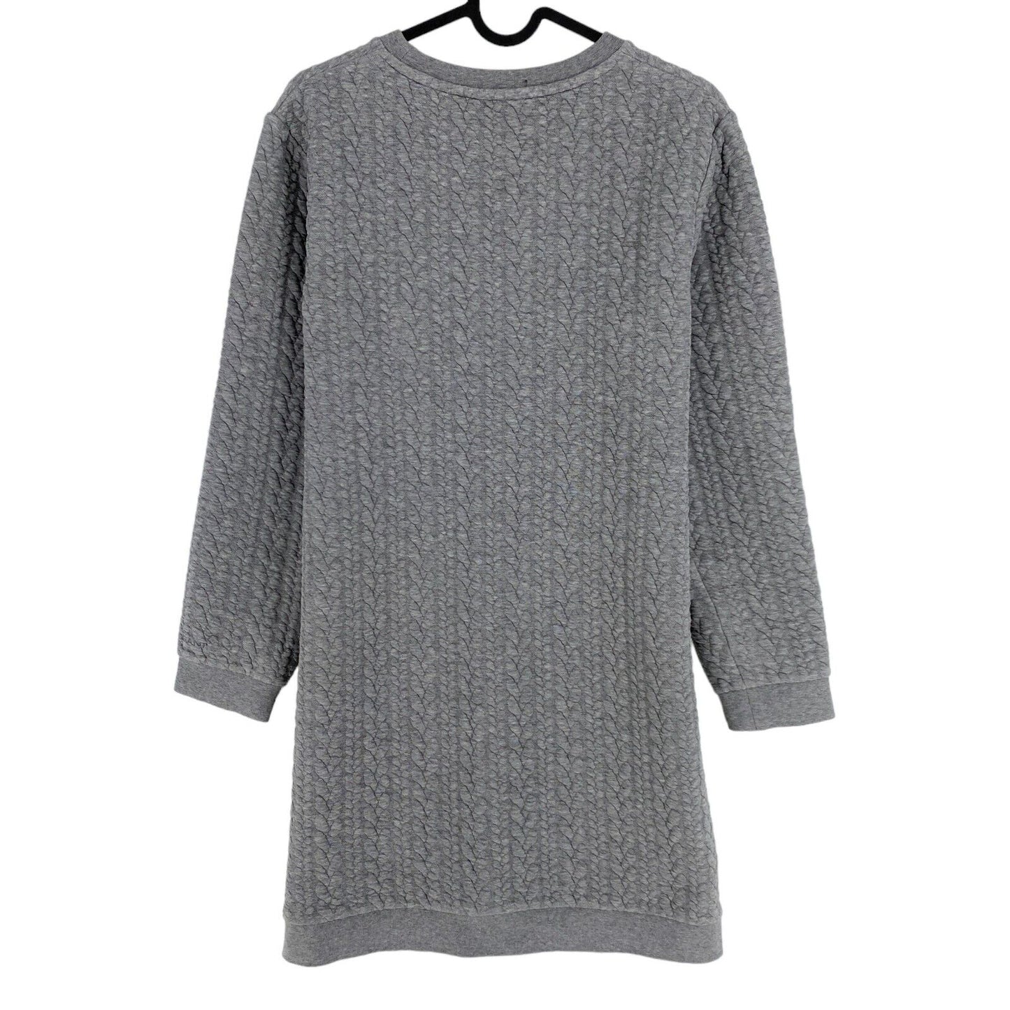 GANT Grey Textured Long Sleeves Crew Neck Jumper Dress Size M