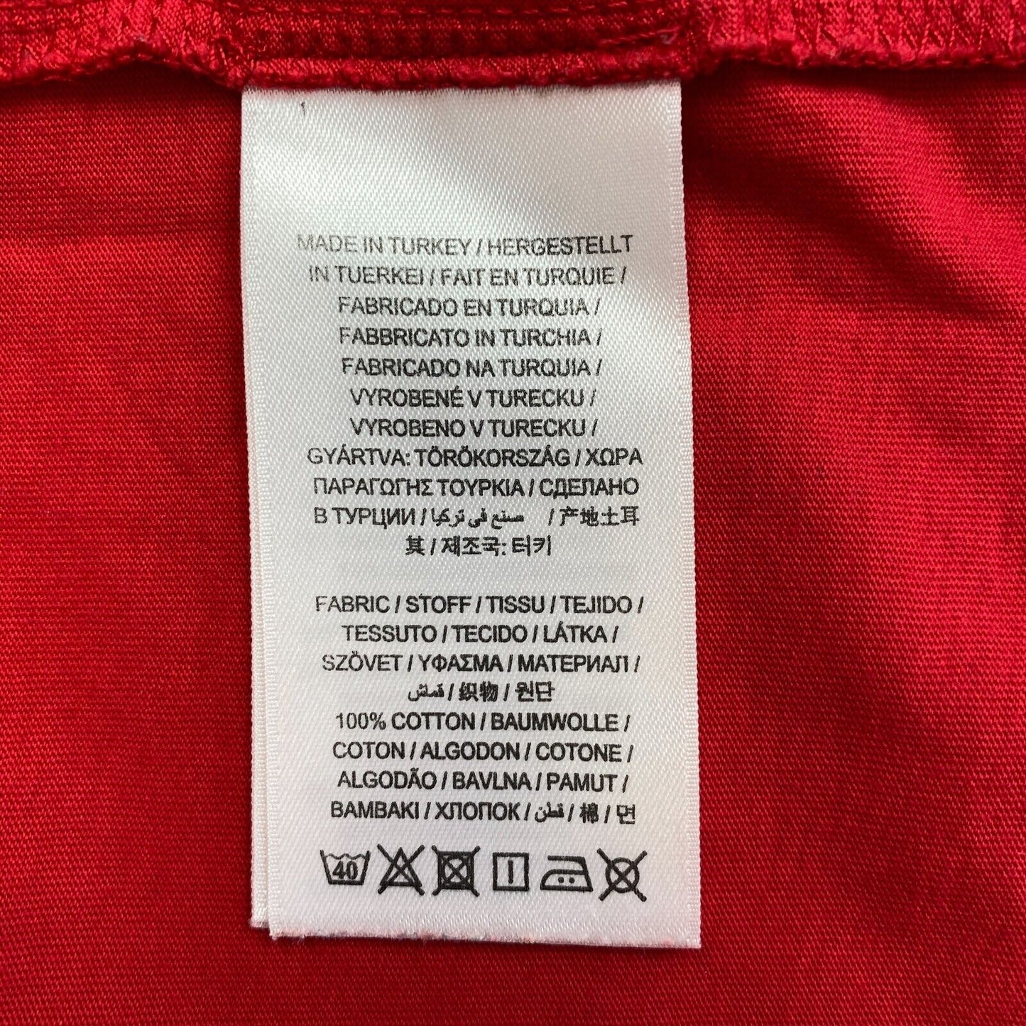 GANT T-shirt à col rond avec logo rouge taille M