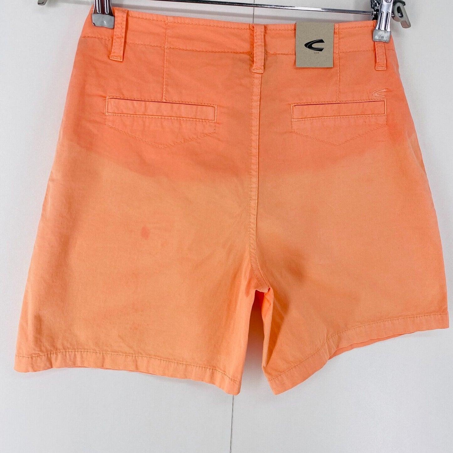 Camel Active Women Orange Regular Fit Chino Shorts Size W26