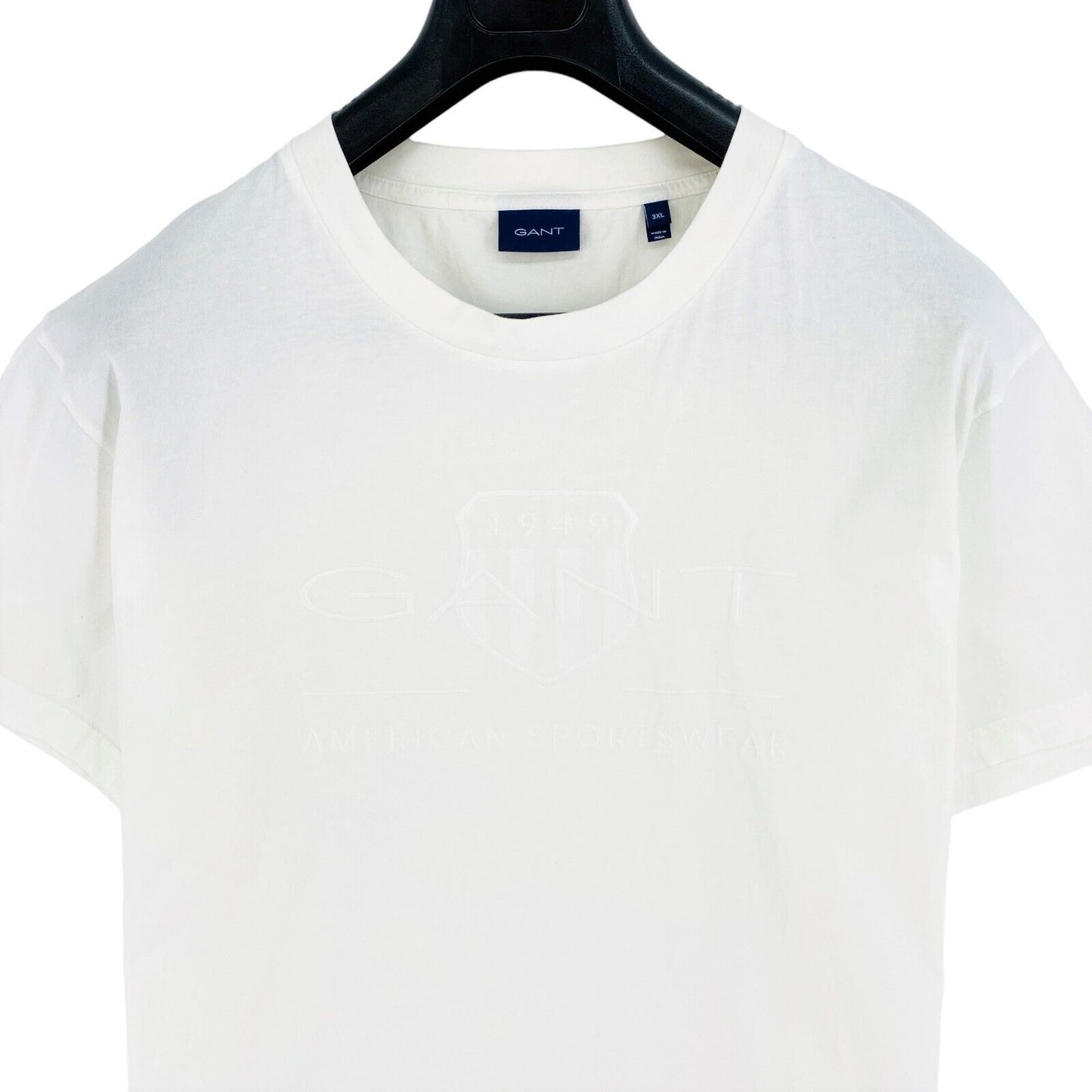 GANT White Tonal Archive Shield Crew Neck T-Shirt Size 3XL XXXL