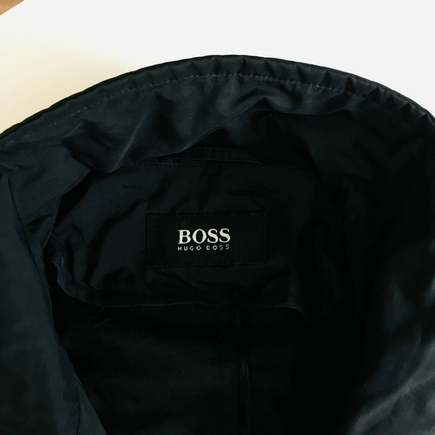 HUGO BOSS Locomotion Schwarzer Regenmantel Größe EUR 54 US UK 44