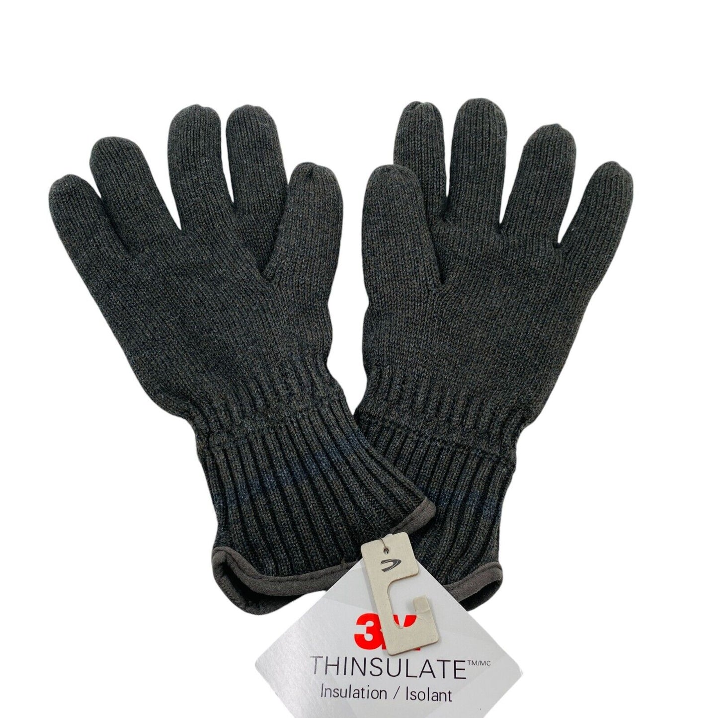 Camel Active Mens Dark Grey Cotton Insulated Warm Knit Gloves Size 2XL XXL