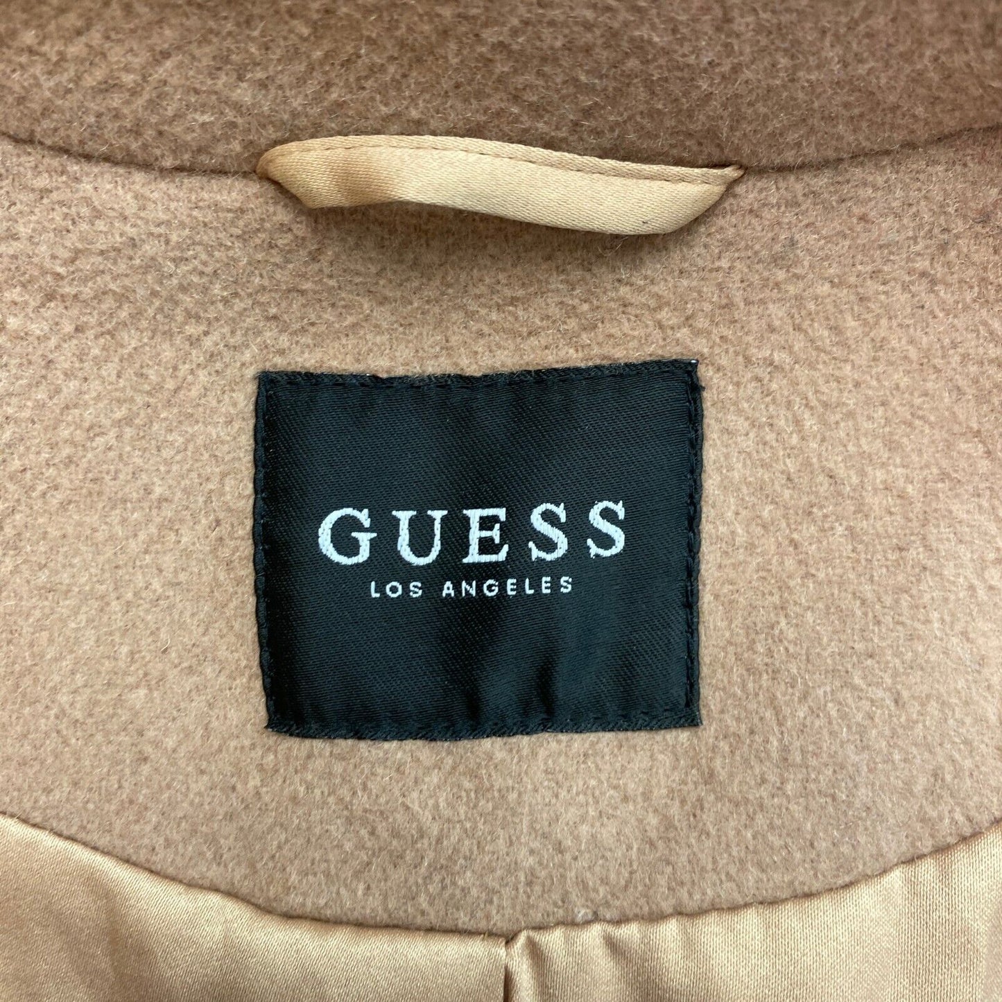 GUESS Brown Wool Blend Pea Coat Jacket Size S