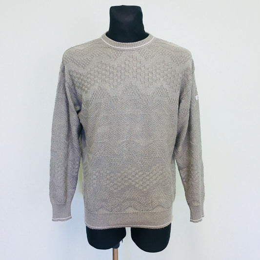 Cosby Vintage Retro 90s Hasso Sportswear Grey Sweater Jumper Size M