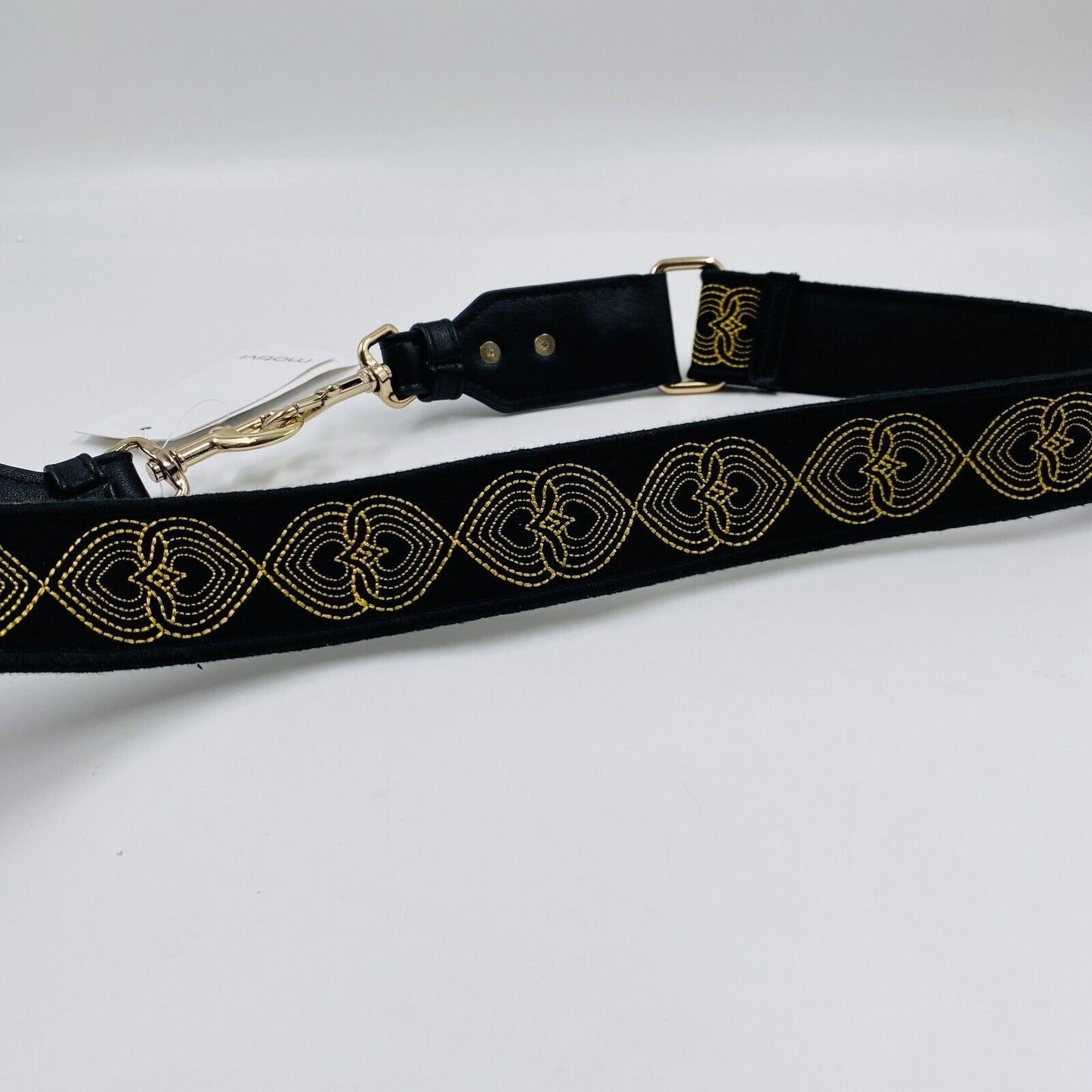 MOTIVI Women Black Embroidered Waist Belt Size 100 cm. 40 In