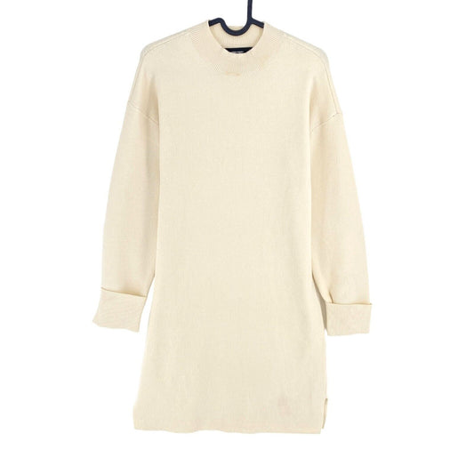 VERO MODA Womens Beige Long Sleeves Crew Neck Jumper Dress Size XS