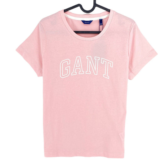 GANT Light Pink Arch Logo Crew Neck T Shirt Size M