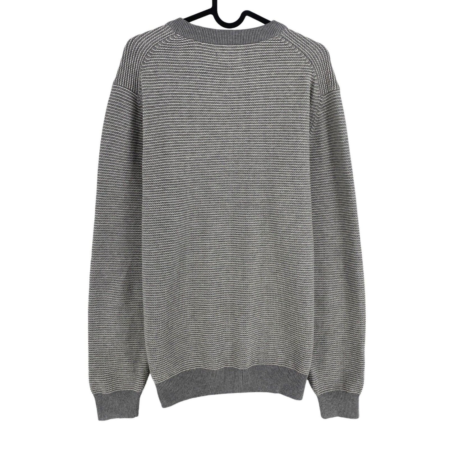 GANT Gris Light Texture Crew Neck Sweater Taille M