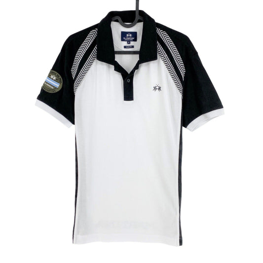 LA MARTINA White Short Sleeves Slim Fit Polo Shirt Size M