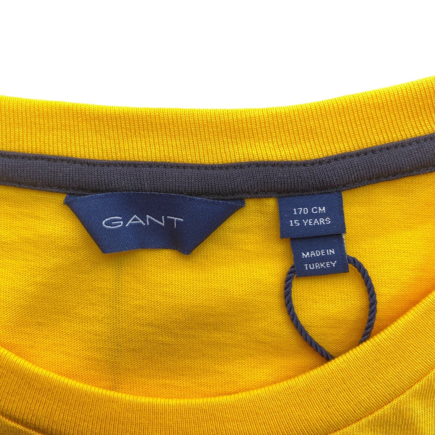 GANT Jungen T-Shirt East Coast mit Rundhalsausschnitt und langen Ärmeln, Gelb, Größe 15 Jahre, 170 cm