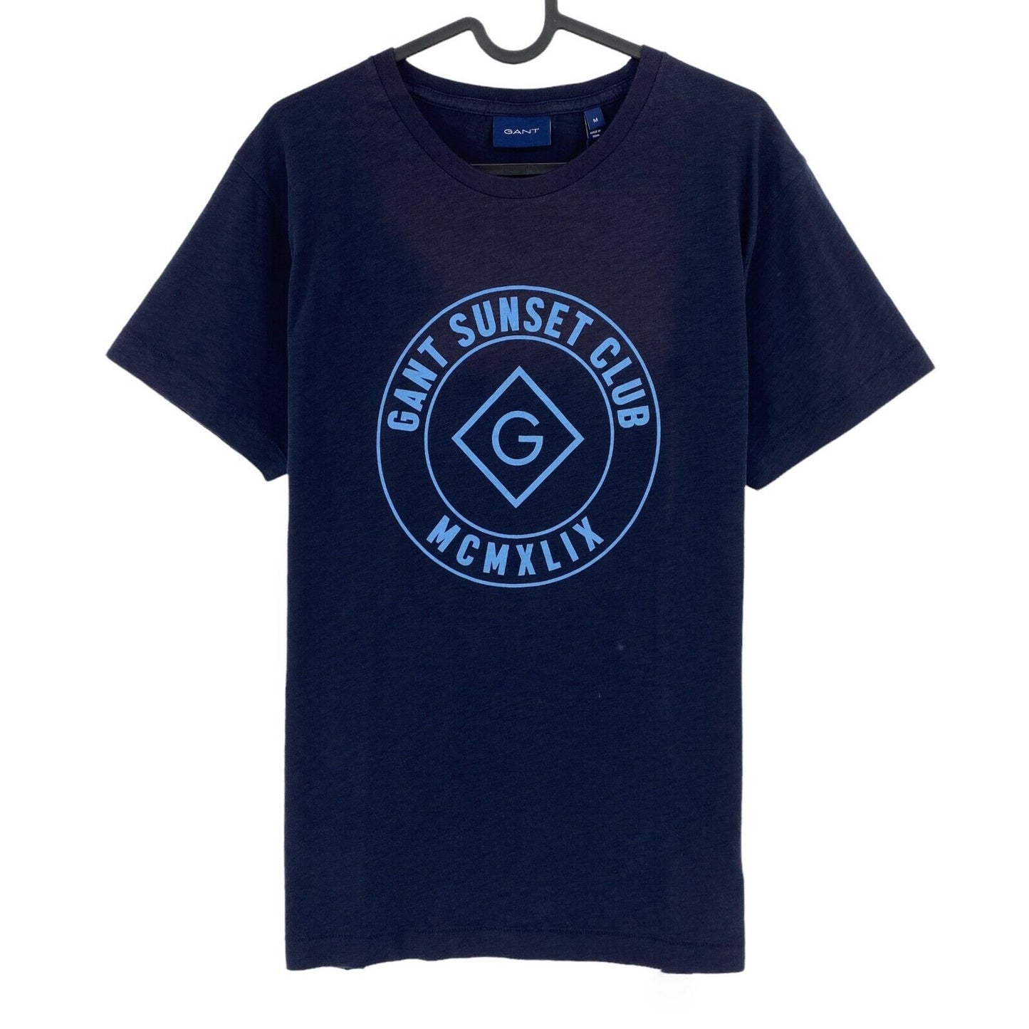 GANT Navy Blue Sunset Club Crew Neck T Shirt Size M