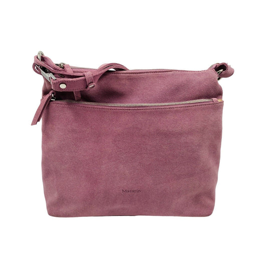 MAZARIN Sac en cuir suédé rose sac à main sac à bandoulière