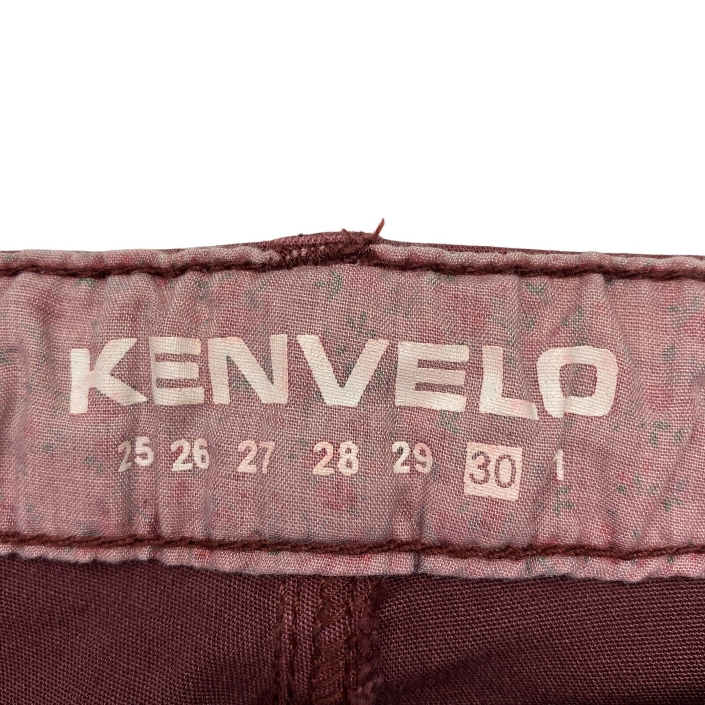 KENVELO Dark Red Cotton Blend Bermuda Shorts Size 30 W31