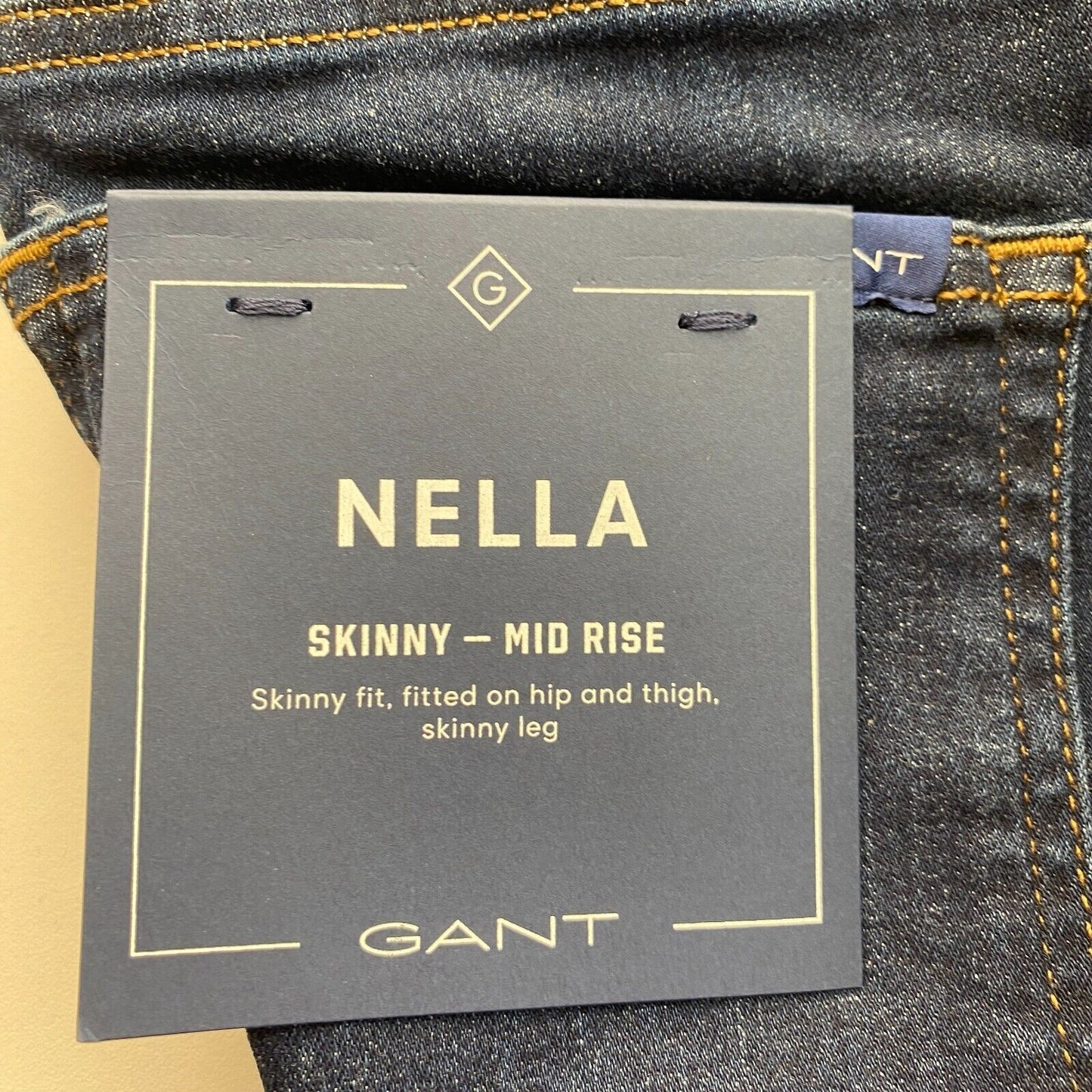 GANT NELLA Dark Blue Skinny Slim Fit Jeans Size M