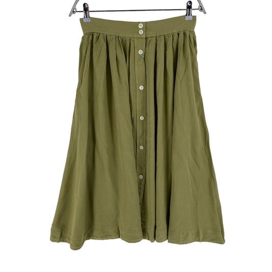 GANT Green Pure Prep Lyocell Flared Skirt Size EU 38 UK 10 US 8