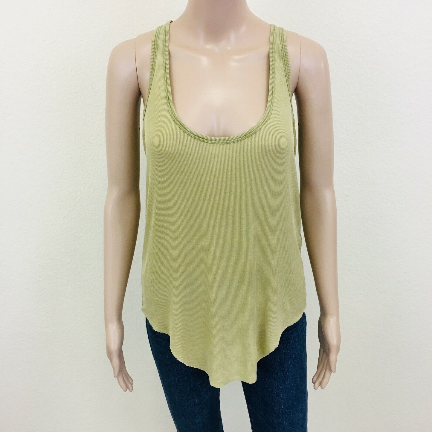 ZARA Lyocell Beige Tank Top T Shirt Size L