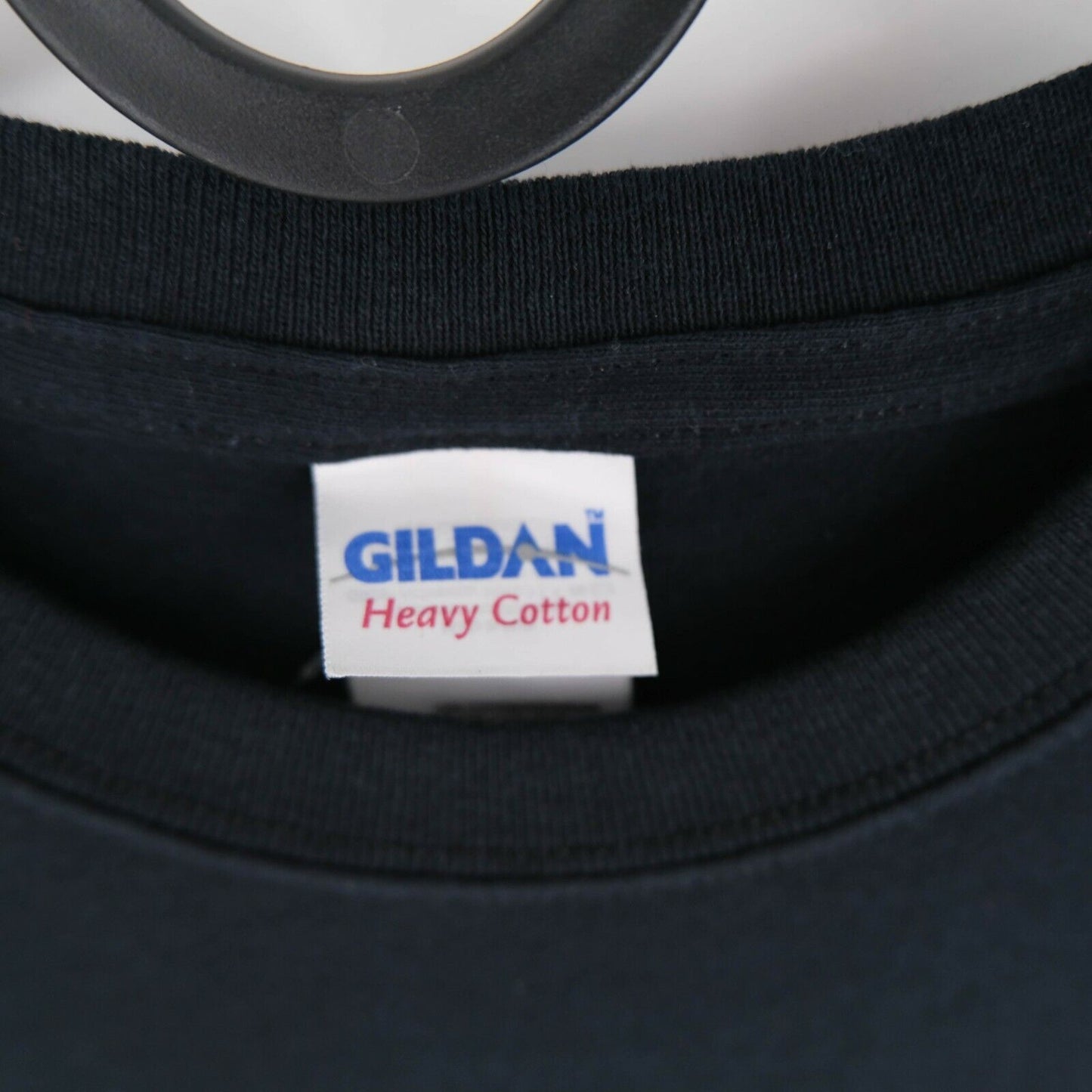 GILDAN Noir 100% Coton Crew Neck T Shirt Taille M