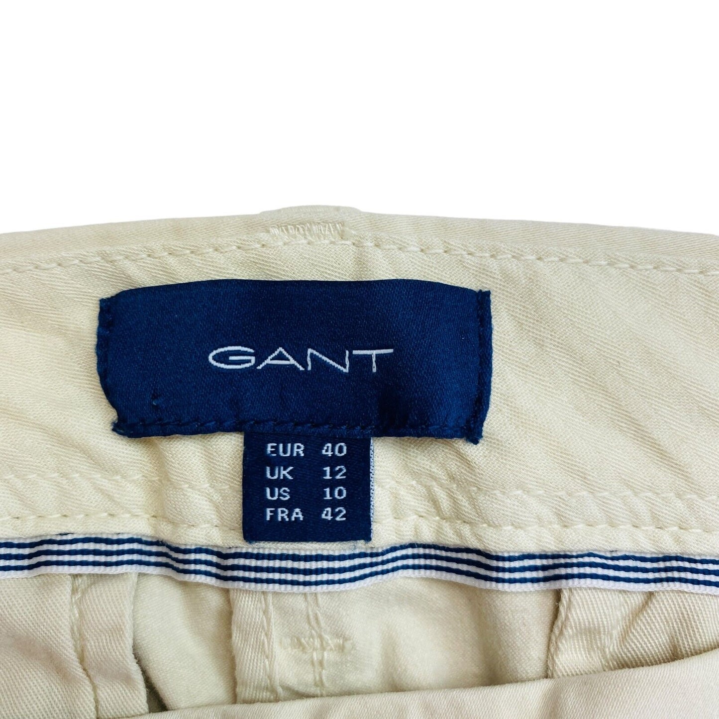 GANT Beige Winter Cotton Chino Pants Trousers Size EU 40 UK 12 US 10