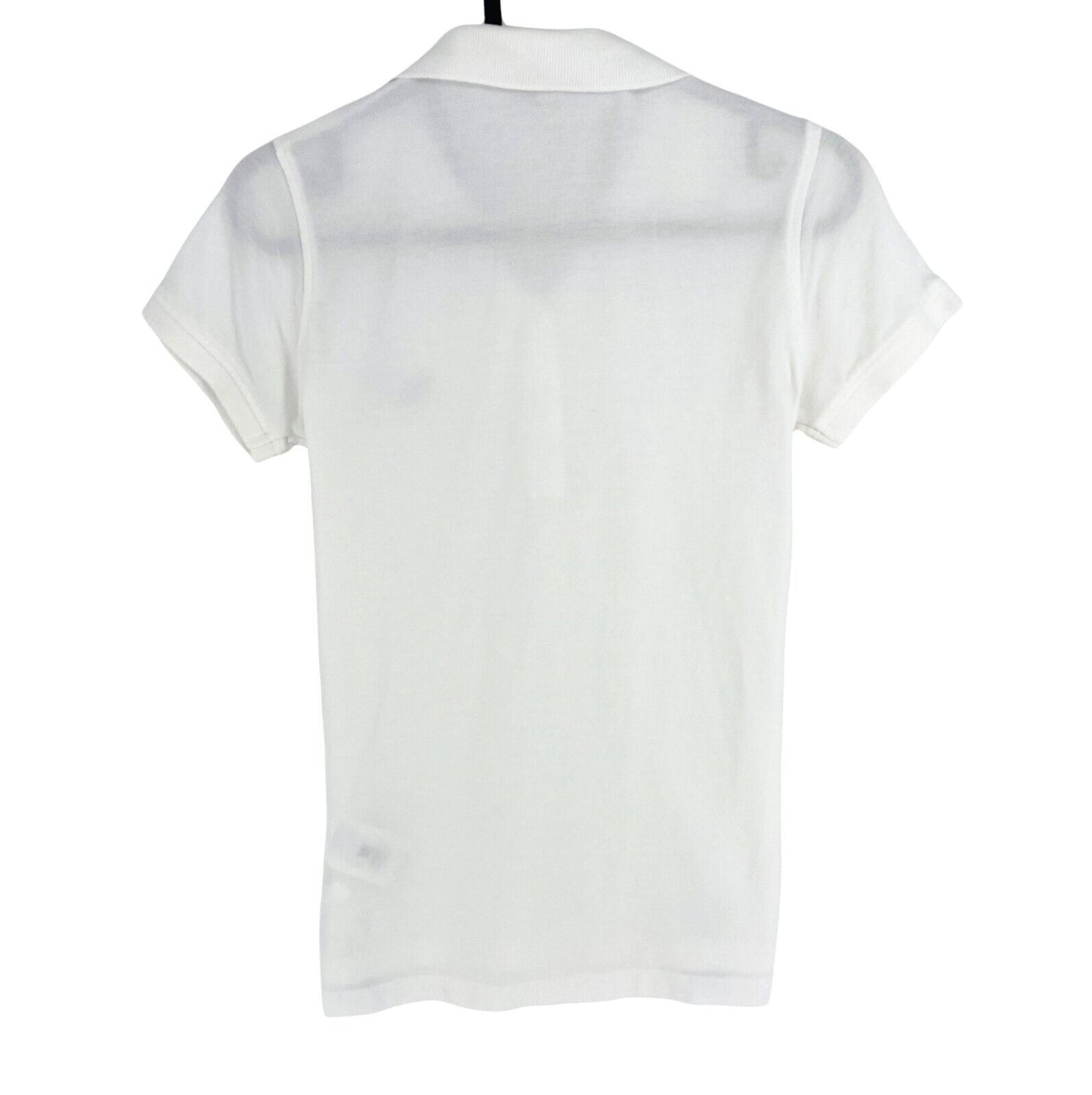 GANT Women White Logo Pique Short Sleeves Polo Shirt Size XS